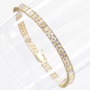ブレスレット メンズ K18 18金 18k ダイヤモンド 7カラット バゲットカット イエローゴールド 18cm レディース 男女兼用 ユニセックス 日本製 ...
