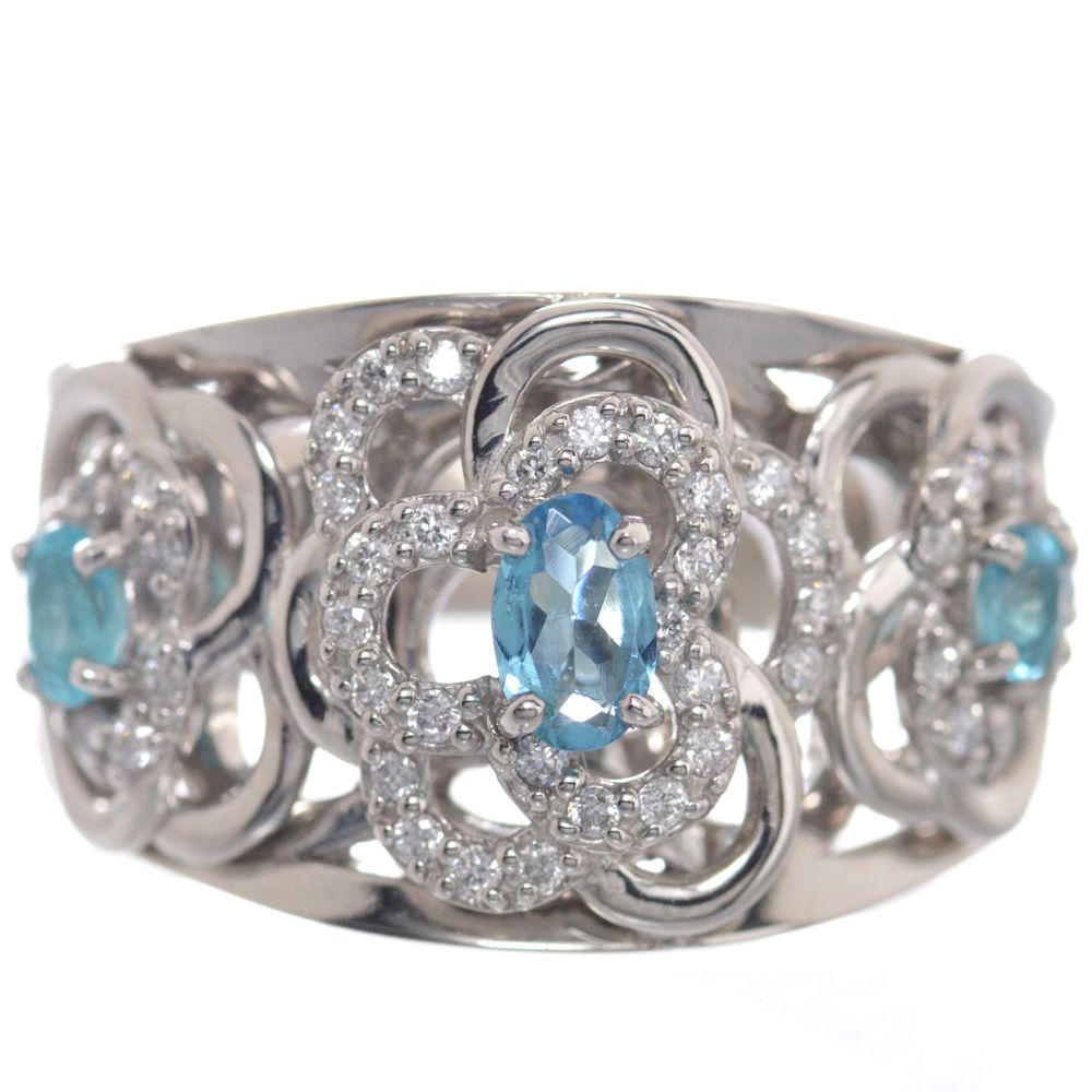 指輪レディースパライバトルマリンリ...