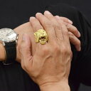 【GW期間限定-ポイント10倍!】指輪 メンズリング 18金 K18 18K 虎 タイガー リング 男性 ゴールド 地金リング 幅広 日本製 刻印入り ごつい ...