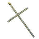 【マラソン同時開催★10%OFFクーポン】ペンダントトップ メンズ K18 ダイヤモンド 3カラット クロス 十字架 ペンダントヘッド 18金 イエローゴールド...