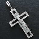 ペンダントトップ メンズ Pt999 純プラチナ ダイヤモンド 十字架 クロス ペンダントヘッド 男性 ネックレストップ 刻印入り 日本製 鑑別書付き 大きめ ...