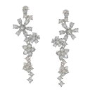 【ポイント10倍】ピアス レディース プラチナ 揺れる ダイヤモンドピアス Pt900 フラワー 花 日本製 刻印入り 鑑別書付き 女性