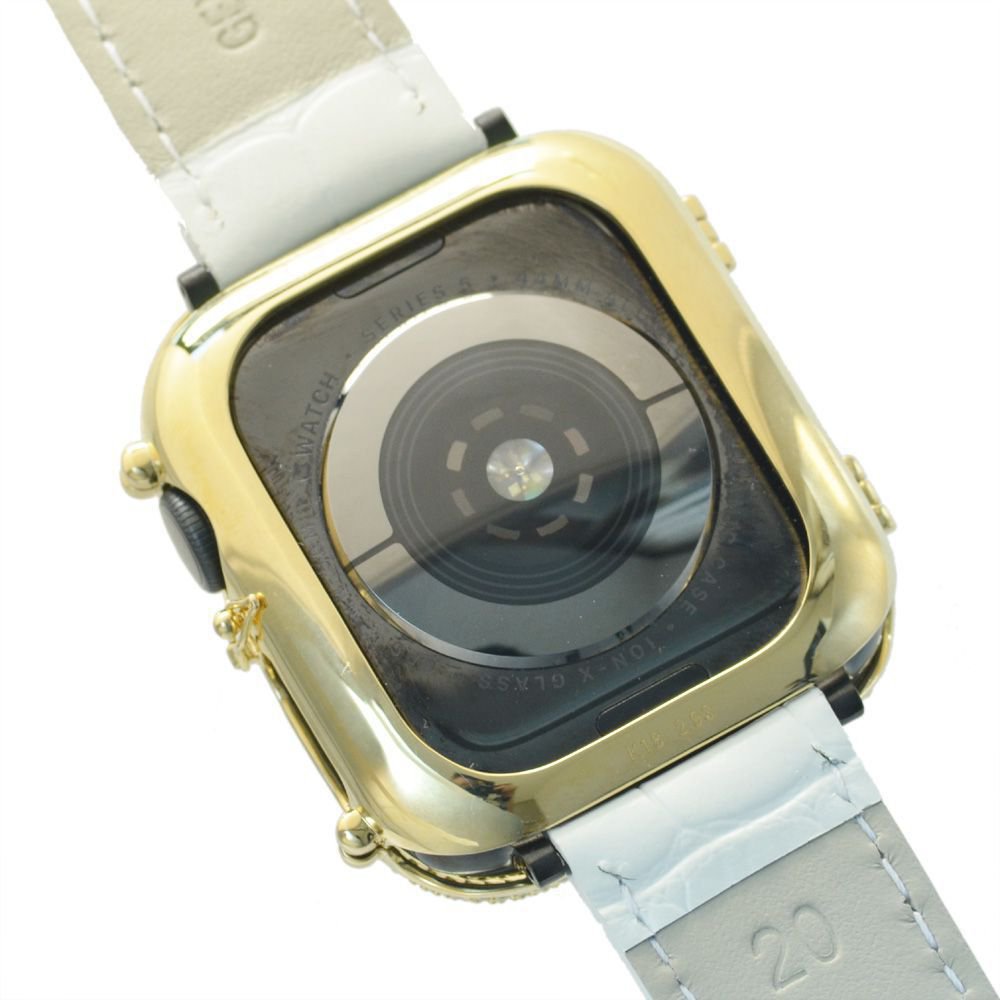 アップルウォッチ カバー 18金 ダイヤモンド K18 18K 44mm Apple Watch アップルウォッチ ケース 天然ダイヤモンド 2.9カラット プレゼント ギフト 簡単装着 日本製 刻印入り 鑑別書付き