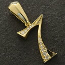 【ポイント10倍】ペンダントトップ メンズ 18金 K18 18K ゴールド 喜平用 ダイヤモンド 数字 ナンバー 7 バチカン大 ペンダントヘッド 男性 ユニ...