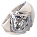 プラチナ リング メンズ 印台 指輪 ダイヤモンド 0.5ct Pt900 幅広 シグネットリング 男性 日本製 刻印入り 印台リング ごつい 太め 裏抜き無し...
