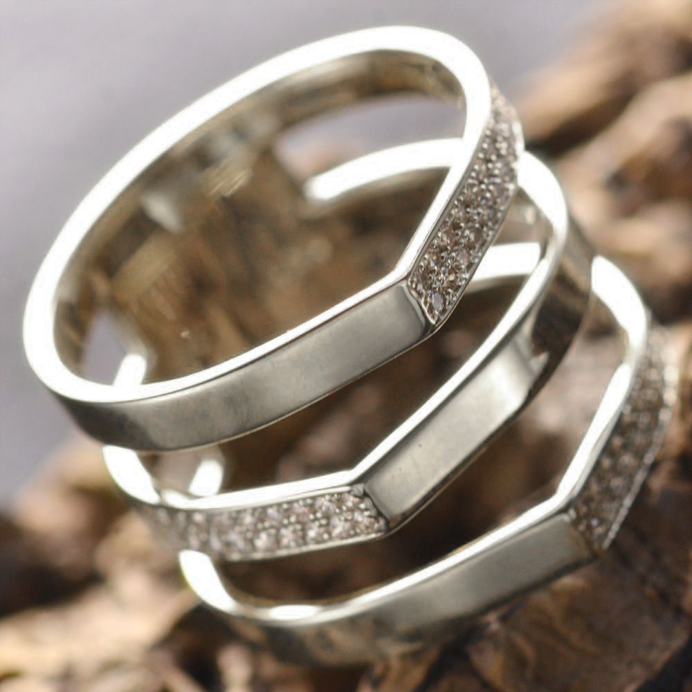 指輪 メンズリング プラチナ Pt900 ダイヤモンド 3連 メンズ リング ユニセックス 日本製 刻印入り 鑑別書付き