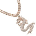 喜平 ネックレス 18金 ダイヤモンド 2.2ct K18PG ピンクゴールド 50cm 喜平チェーン 龍 ドラゴン ダイヤモンド ペンダントトップ セット リ...