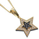喜平 ネックレス 18金 メンズ K18 18K ゴールド メンズネックレス ダイヤモンド ブラックダイヤモンド スター 星 バチカン大 徳力 10g 50cm...