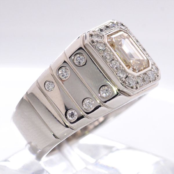プラチナ リング メンズ 指輪 ダイヤモンド メンズ リング Pt950 幅広 日本製 刻印入り 鑑別書付き ごつい 太め 大きいサイズ 作製可能【人気アイテム】