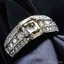プラチナ リング メンズ 指輪 ダイヤモンド メンズ リング Pt950 幅広 日本製 刻印入り 鑑別書付き ごつい 太め