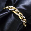 喜平ブレスレット 18金 K18 18K メンズ プラチナ ゴールド コンビ 20cm メンズブレスレット 日本製 刻印入り キヘイ 男性用 12mm幅 手造り...