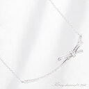 ネックレス レディース K18 18KWG 18金 ホワイトゴールド ダイヤモンド リボンネックレス 日本製 刻印入り 鑑別書付き【人気アイテム】(4)