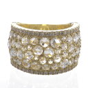 【BLACK FRIDAY★10%OFFクーポン】指輪 レディース リング 18金 ゴールド ローズカット ダイヤモンド K18 18K 幅広 パヴェ 鑑別書付...