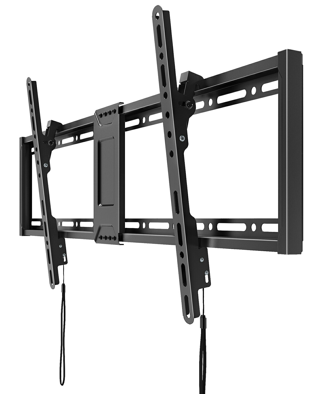 大画面テレビをお持ちの皆さま、テレビを壁に掛けてリビングをもっと広く使いませんか？ この43～95インチ対応の壁掛けテレビスタンドは、耐荷重75kgの頑丈設計ながら、壁面からの出っ張りを抑えたスリムなフォルムが魅力です。大型テレビをしっかり固定しながら、部屋のスペースを有効活用できます。 左右にスライドして視聴位置を微調整 テレビを取り付けたまま、左右にスムーズに移動可能。ソファやベッドの位置に合わせて最適な視聴ポジションを簡単に見つけられます。 チルト機能で映り込みを軽減 最大マイナス8度のチルト調整により、天井照明や窓からの映り込みを低減。どんな時間帯でもクリアな映像を楽しめます。 幅広いテレビサイズ・VESA規格に対応 43インチから95インチまでの大型テレビに対応。VESA規格200×200mmから最大800×400mmまで幅広くカバーしており、お持ちのテレビに合うかどうかを事前にご確認いただけます。 ワンタッチ着脱でお手入れもラクラク テレビ背面に取り付けたブラケットを本体フレームに引っ掛けるだけでロック完了。ケーブル接続や背面のお掃除の際は、付属の紐を引くだけで簡単に取り外せます。 取付は木造下地・コンクリート壁・レンガ壁に対応。水平器付属で初心者の方でも設置しやすい工夫がされています。 【注意事項】： ・当店の商品は全て国内から配送されます。 ・国内配送の商品は国内でのお買い物と同じく消費税が発生いたします。関税はかかりません。 ＊色がある場合、モニターの発色の具合によって実際のものと色が異なる場合がある。