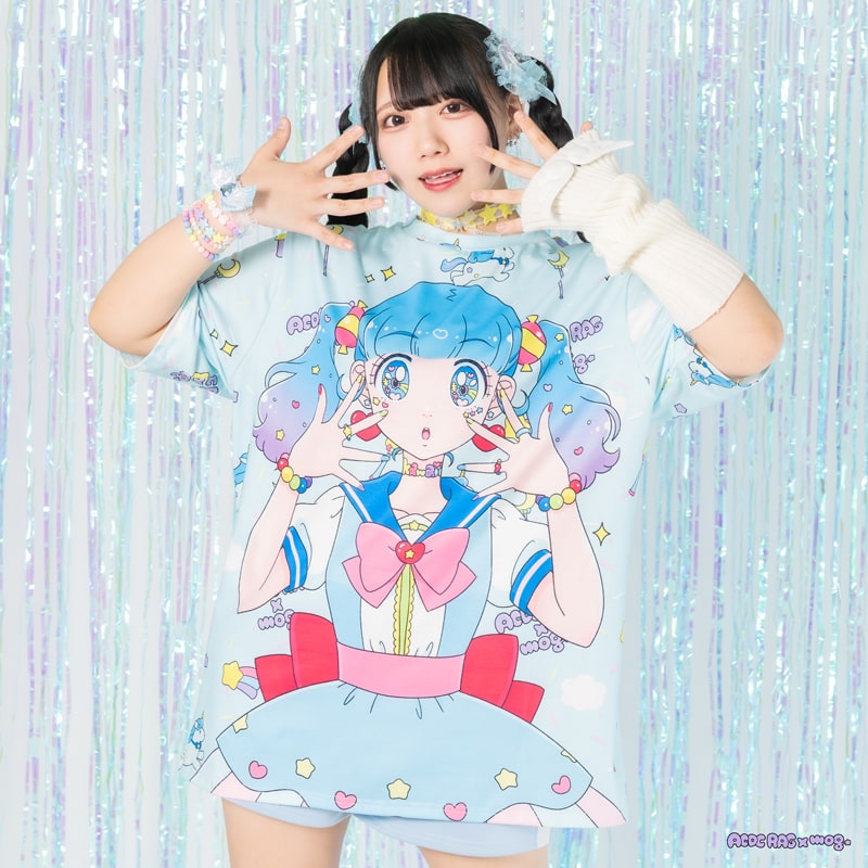 ゆめちゃん Tシャツ 半袖 原宿系 原宿 派手カワ ファッション パステル ファンシー ポップ 女の子 イラ..
