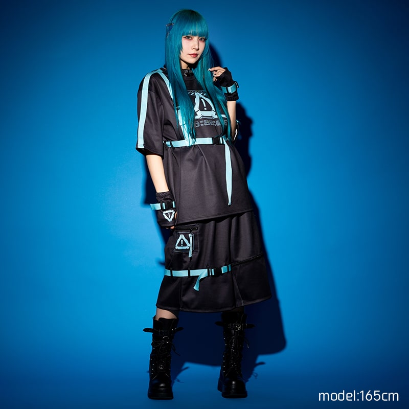 ERROR CODE グローブ BLUE 原宿系 原宿 ベルト ファッション パンク ロック サイバー サバゲー テック 派手 かわいい 派手かわ 個性的 ダンス 衣装 ダンス衣装 ヒップホップ レディース メンズ ブラック ブルー 大きいサイズ ACDCRAG [メール便可]