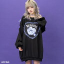 LOVE PUNK スウェット パープル 長袖 トレーナー 原宿系 原宿 ファッション 地雷系 地雷 病みかわいい 病みかわ ハート リボン パンク ロック 派手 かわいい 派手かわ 個性的 ダンス 衣装 ダンス衣装 ヒップホップ レディース ブラック 大きいサイズ ACDCRAG