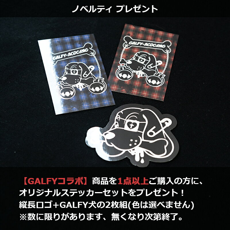 GALFY T ガルフィー Tシャツ 半袖 ファッション 原宿系 原宿 パンク ロック ヤンキー エモパンク ストリート 犬 ダーク 病みかわいい 病みかわ 個性的 レディース メンズ ブラック タータンチェック 大きいサイズ ACDCRAG[メール便可] acdcrag-10018651 ACDC RAG 原宿竹下通り店 サンプル画像2