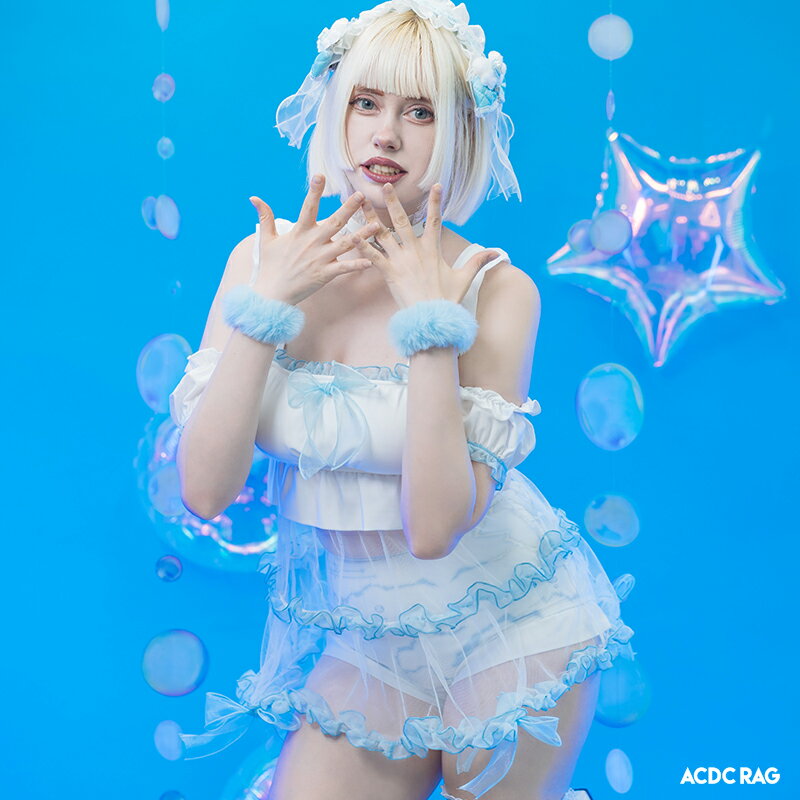 深海サイバー 水着 スイムウェア 原宿 原宿系 ファッション 天使界隈 天使 サイバー 電脳 深海 クラゲ ..