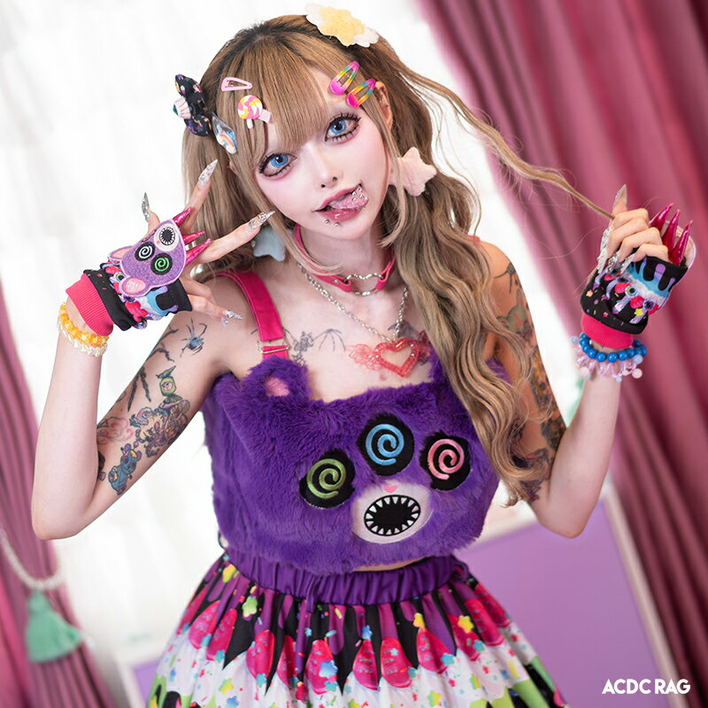 MAD B-DAY ビスチェ 原宿 原宿系 ファッション パンク ロック ダーク ポップ カラフル デコラ ケーキ ..