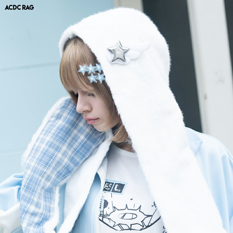 天使 マフラーハット HAT キャップ 帽子 原宿 原宿系 ファッション 天使界隈 天使 パンク 羽 星 派手カ..