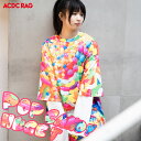 楽天ACDC RAG 原宿竹下通り店POP CANDY ヒュージTシャツ 原宿系 ファッション Tシャツ ワンピT ポップ キャンディ お菓子 デコラ カラフル オーバーサイズ 大きいサイズ レディース メンズ ライブ 衣装 派手カワ 個性的 ダンス衣装 ヒップホップ イエロー ACDCRAG [メール便可]