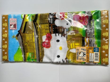 ご当地キティ ハローキティ ハンドタオル 京都限定　金閣寺 サンリオ　サイズ約14×16CM