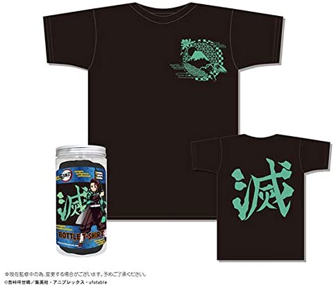 鬼滅の刃ボトルTシャツ C柄／黒 S