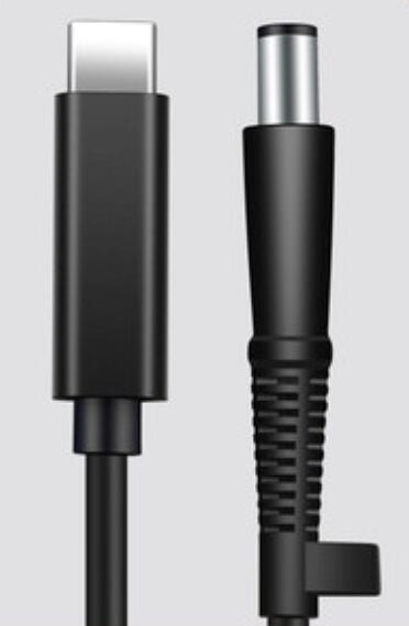 Type-C PDトリガーケーブル DC プラグ 外径7.4mm/内径5.0mm (針0.6) HPノートパソコン対応　PD65W　18.5v～20v