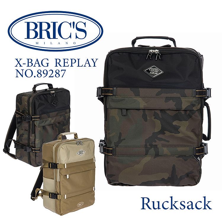 【エース公式】リュック メンズ レディース BRIC'S X-COLLECTION REPLAYコラボ ブリックス カジュアルバッグ リュックサック ブリックス エース 89287