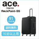  キャリーケース Lサイズ ace. ロックペイントSS 送料無料 ポイント10倍 91リットル☆10泊以上のご旅行向きソフトキャリーケース 35703