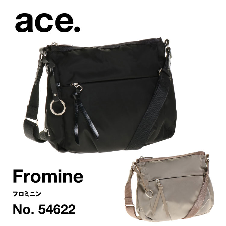 【 公式 】 ショルダーバッグ レディース 斜めがけ 軽い ace. フロミニン Mサイズ マルチポーチ付き 54622のサムネイル