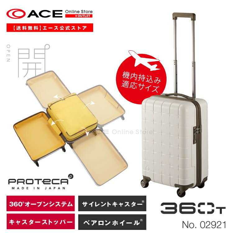 【 公式 】＼20日は0の付く日／スーツケース・キャリーバッグ 機内持ち込み 日本製 プロテカ／PROTECA 360T 33リットル タテにもヨコにも開けられる キャリーバッグ キャリーケース 02921