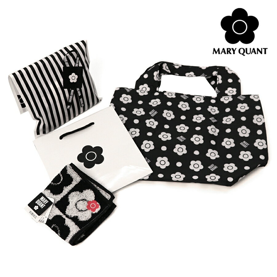 【送料無料!】マリークワント エコバッグxタオルハンカチ ギフトセット MARY QUANT 【同僚 上司 女友達 女子 ハンカチ 人気 プチギフト】★☆【あす楽】 ギフト プレゼント