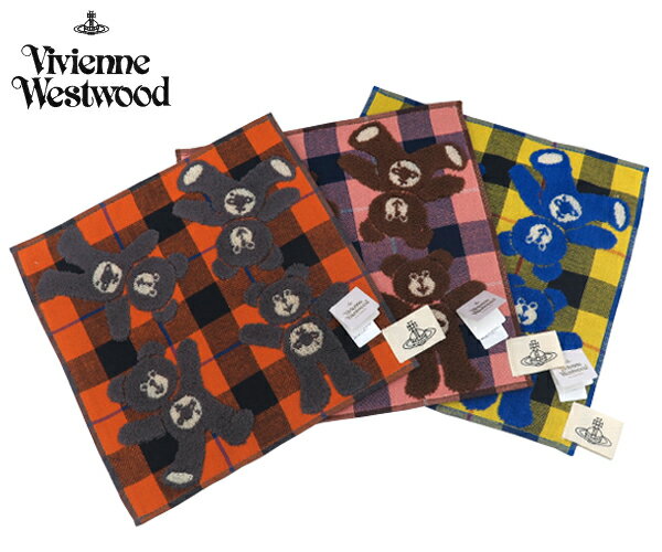 【2点までメール便可能】ヴィヴィアン ウエストウッド 【タオルハンカチ】タータンチェックべア　 (Vivienne Westwood)【オーヴ ハンカチ レディース ギフト ビビアン】★☆【あす楽】のサムネイル