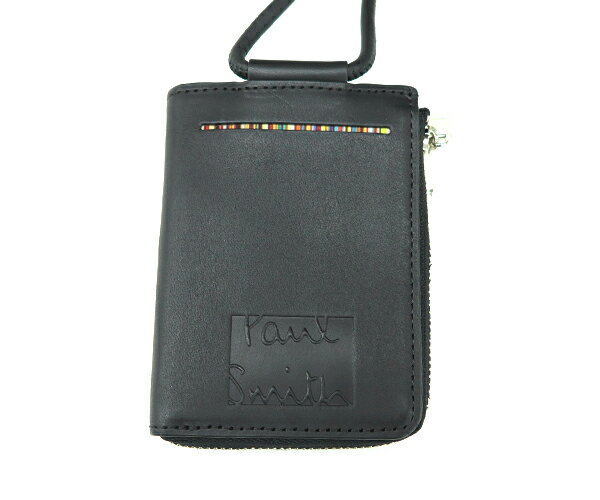 ポールスミス ストライプスリット ネックウオレット(BPU110) (Paul Smith)(箱付き)【ウオレット 財布 メンズ 牛革 レザー ギフト 人気 男性 男子 彼氏 小物 誕生日 新生活 新社会人】【ラッピング無料】★☆