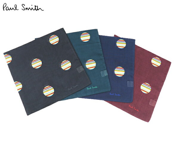 【2点までメール便可能】ポールスミス "Signature Spots" シグネチャー スポット ハンカチ(Paul Smith)【メンズ 小物 人気 入学祝 卒業祝 御祝 入社祝 新生活 新社会人 就職祝 プチギフト】★☆ プレゼント