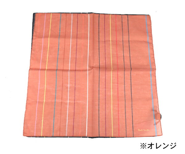 ●【2点までメール便可能】ポールスミス ランダムカラーストライプ ハンカチ (Paul Smith)【ハンカチ メンズ 小物 通勤 男性 男子 彼氏 小物 人気 プチギフト】★☆ プレゼント ギフト