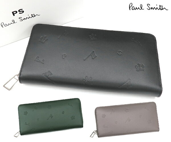 ポールスミス 長財布（メンズ） ポールスミス PS Paul Smith ドローイング ラウンドファスナー長財布813007 P076(BYP076) (Paul Smith)(箱付き)【財布 ウオレット 牛革 レザー ギフト 人気 男性 彼氏 小物誕生日 記念日 入学祝 卒業祝 御祝 入社祝 新生活 新社会人 就職】【ラッピング無料】【あす楽】