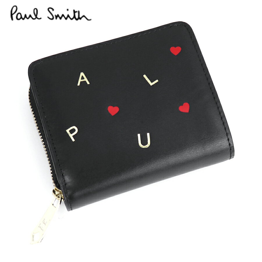 ポールスミス 財布 PSレターズ ラウンドファスナー二つ折り財布 KPW022 (Paul Smith)【ウォレット 財布 小銭入れ レディース 牛革 レザー ギフト】【ラッピング無料】★☆【あす楽】