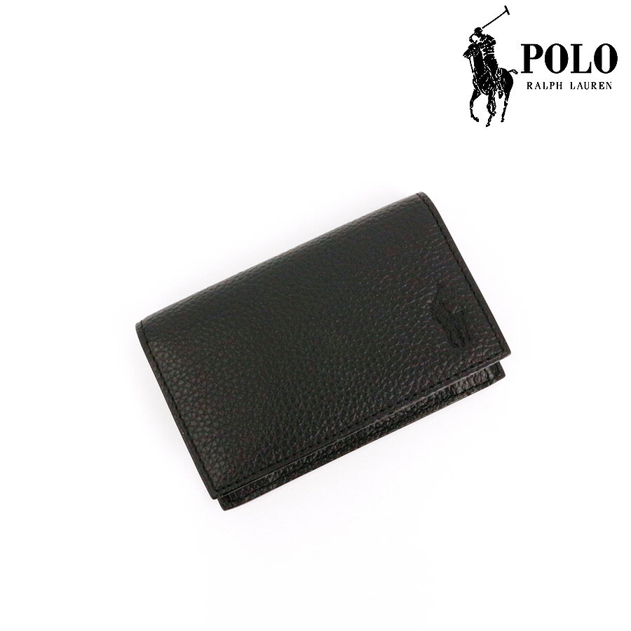 ラルフローレン 財布 メンズ シュリンクレザー カードケース/ブラック[P-611SH](Polo Ralph Lauren)【財布 メンズ ギフト ポロ・ラルフローレン 名刺入れ】★☆【あす楽】