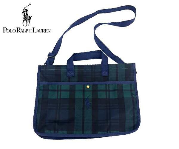 ●ラルフローレン POLO 2WAYレッスントートバッグ チェック柄 (Polo Ralph Lauren)【お稽古バッグ 通園 通学 塾 男女兼用 トートバッグ ポロ・ラルフローレン 】★☆【あす楽】 ギフト プレゼントのサムネイル