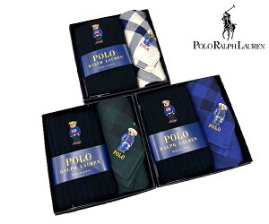 【お返し ギフト】ラルフローレン【ベア】チェックベア ハンカチxソックスセット (Polo Ralph Lauren) 【ポロ メンズ 上司 同僚 友達 返礼品 記念日 誕生日 昇進祝 送別会 敬老の日 記念品 内祝 靴下 タオル 紳士 ギフト】★☆【あす楽】