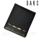 ダックス(DAKS) ハウスチェックポイント 2つ折り財布/ブラック DP27113 【ウォレット サイフ/さいふ 二つ折り財布 メンズ 牛革レザー ギフト】【ラッピング無料】★☆【あす楽】 ギフト プレゼント