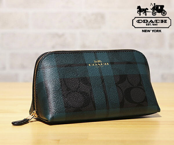 ☆コーチ(COACH) コスメティックケース 17 シグネチャーフィールドプラッド[F87791]【コスメポーチ マルチポーチ チェック プチギフト レディース】★☆【あす楽】