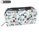 レスポートサック ポーチ（レディース） レスポートサック【LeSportsac×PEANUTS】RECTANGULAR COSMETIC ポーチ スヌーピー＆ウッドストック レクタングラーコスメティック【PEANUTS スヌーピー ピーナッツ 仲間 旅行 コスメ リップ 人気 化粧品 収納 ガジェットケース 通勤 通学 ペン】★☆【あす楽】