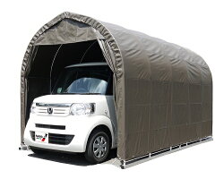 〈南栄工業)パイプ車庫2540BSB軽自動車用(角パイプベース式)【送料無料】雨、風、ホコリから愛車を守ります。洗車回数が劇的に減ります。