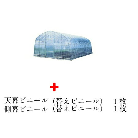 菜園ハウス（H−4572型）（約9.4坪）＋天幕ビニール＋側幕ビニール【個人宅への配達になります。】ビニールハウス育苗ハウスに、雨よけハウスに、促成・抑制栽培に！05P05July1405P01Mar15