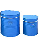 米びつ缶 2缶セット(15Kg・30Kg)/白米約15Kg・30kG カラー鋼板製丸缶 川辺製作所【代引き不可】【送料無料】 【米びつ缶 貯蔵 米貯蔵缶 米 コ...