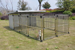 代金引換不可 Dfs C1 個人宅への配達になります ドッグハウス 木製犬舎 ホームセンターエース 石油ストーブ ステンレス製マルチ犬舎 ドッグハウス スチール 大型犬 犬小屋 大型犬 犬小屋 Dfs M2 1坪タイプ ステンレス製マルチサークル 大型犬